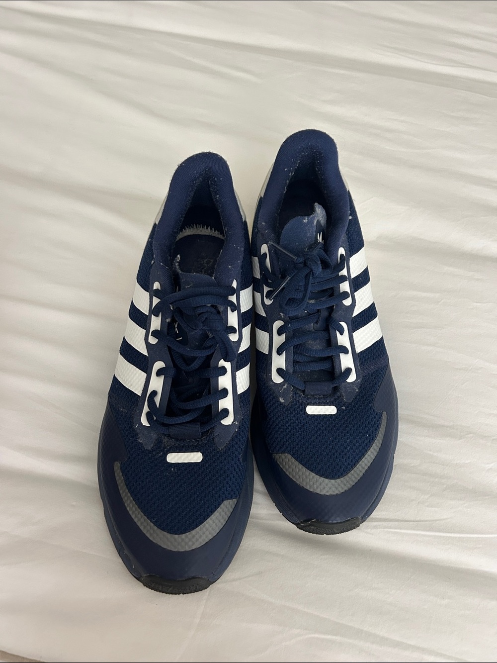 adidas Navy and White Athletic Running Shoes